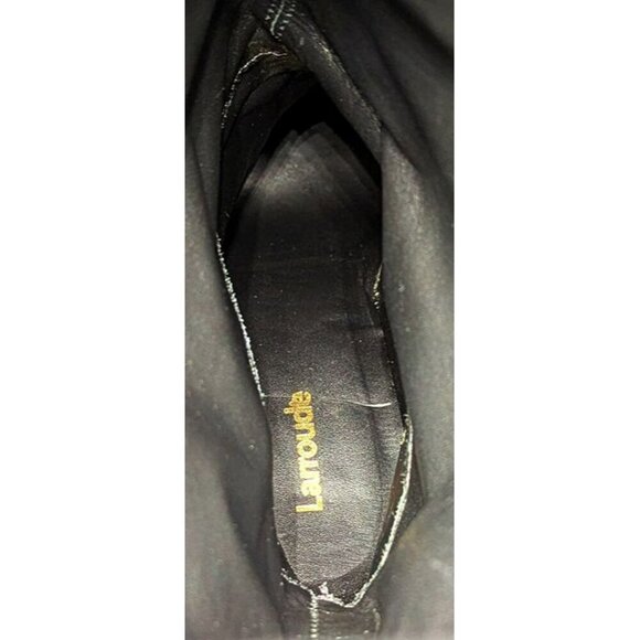 Larroude Kate Heels Boots Black Suede Knee High Stiletto Size 9 (MSRP $525) - Picture 9 of 12